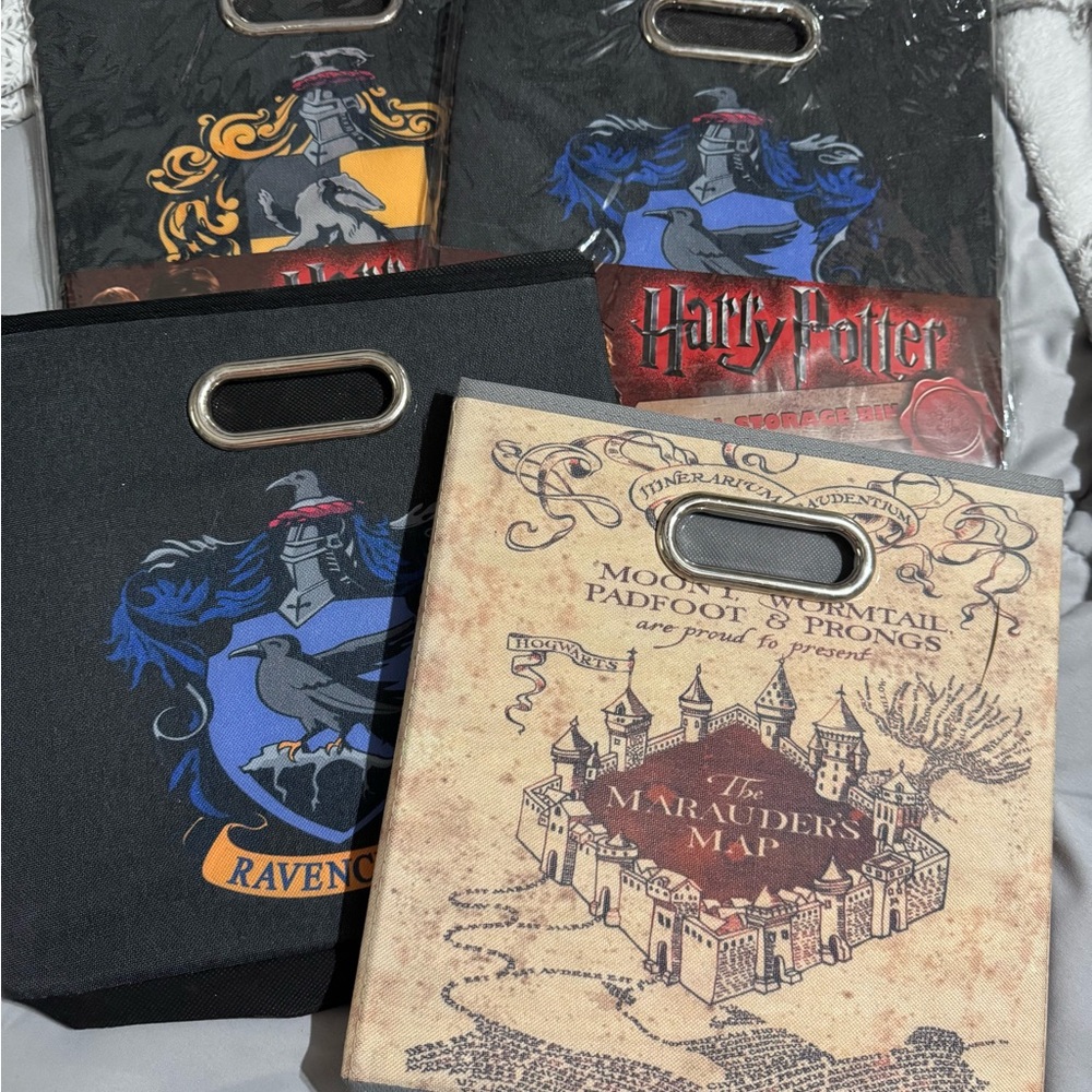 4 Harry Potter Collapsible Storage Bins